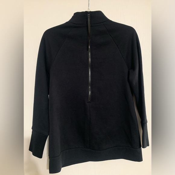 Fabletics Zaylee Black Funnel Neck Zipper Back Thumbhole Tunic Sweatshirt - Picture 4 of 5